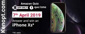Amazon Quiz 7 April 2019 Answers – Win an iPhone Xs Today